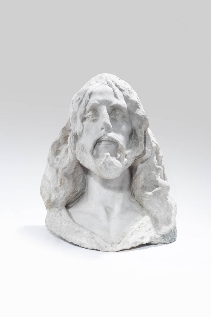 LEONARDO BISTOLFI - 'Testa del Cristo che cammina sulle acque (Il Redentore 1898-1899)'