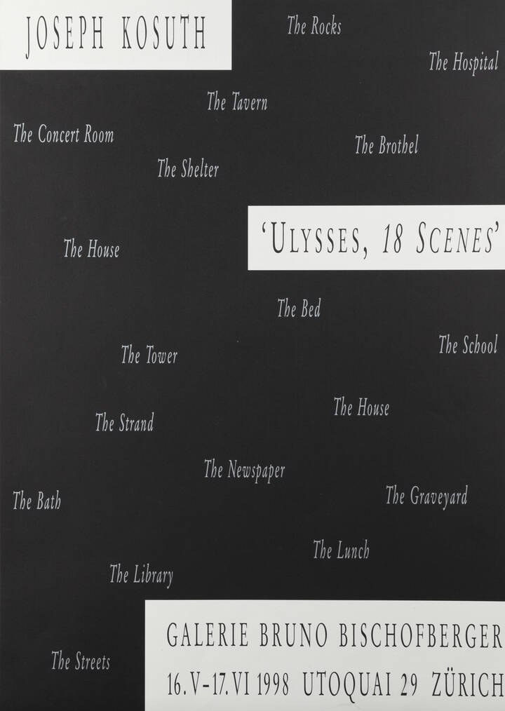 MANIFESTO - 'Joseph Kosuth. Ulysses, 18 scenes'