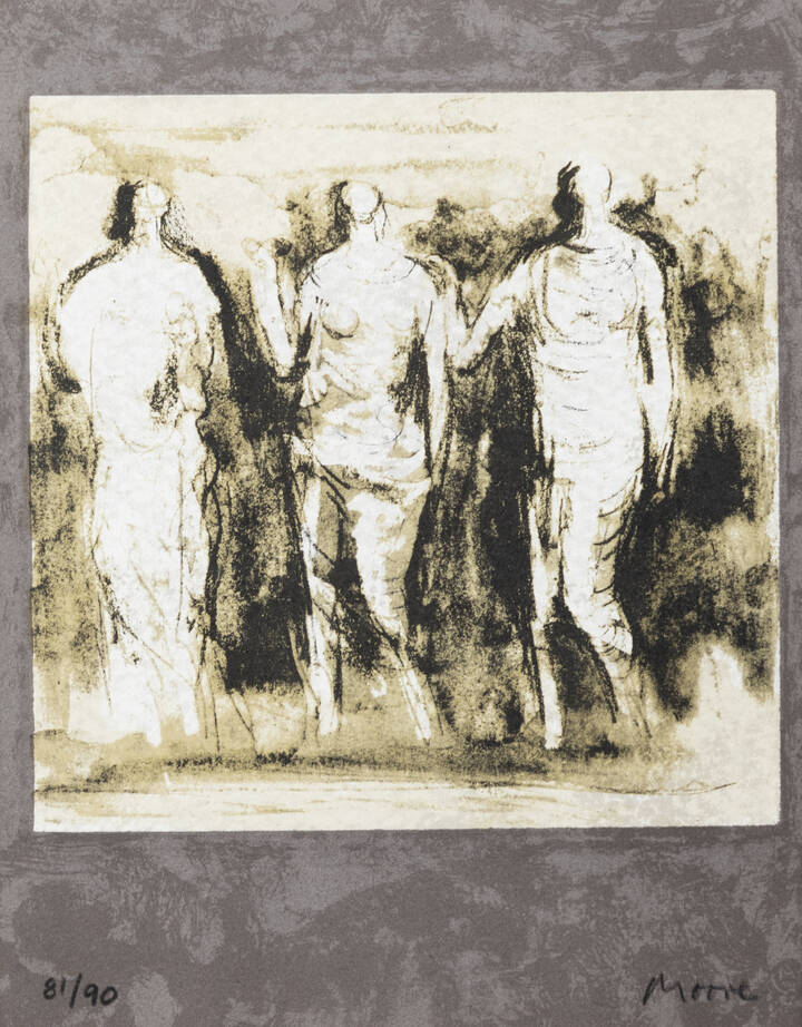 HENRY MOORE - 'Le tre Grazie' 1975