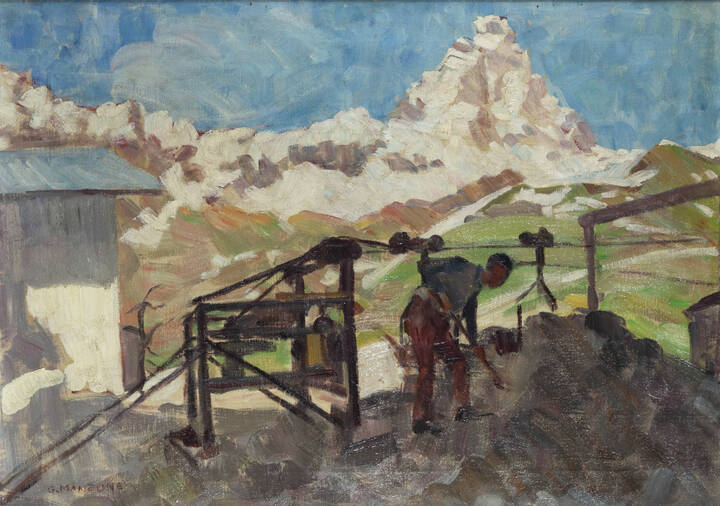 GIUSEPPE MANZONE - 'Lavoro a Cervinia' 1958