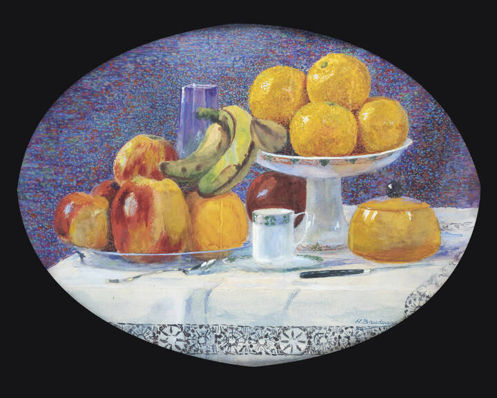 HENRI BAUDOUX - 'Natura morta con frutta' 1923