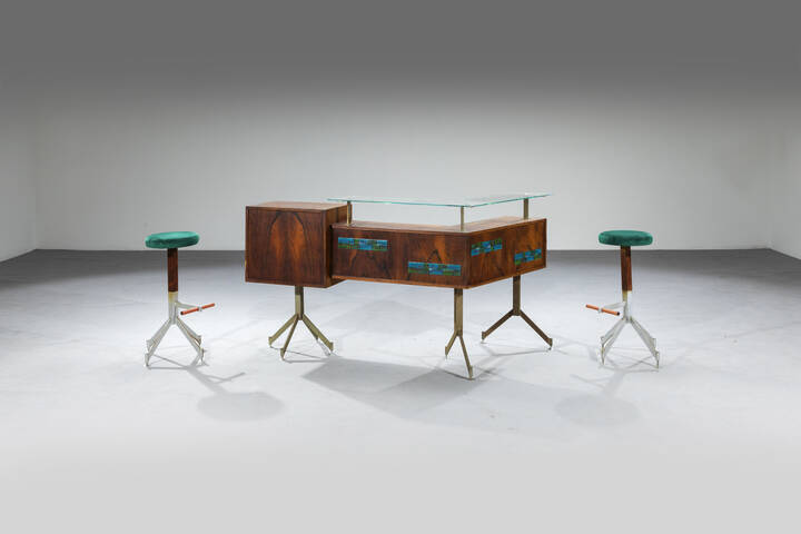 POGGIBONSI SIVA - Mobile bar con coppia di sgabelli