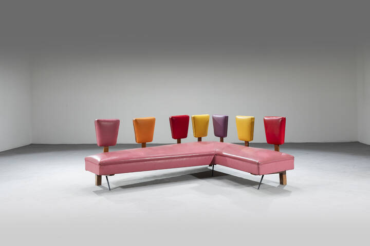 MAURIZIO TEMPESTINI - Grande panca angolare a sette posti