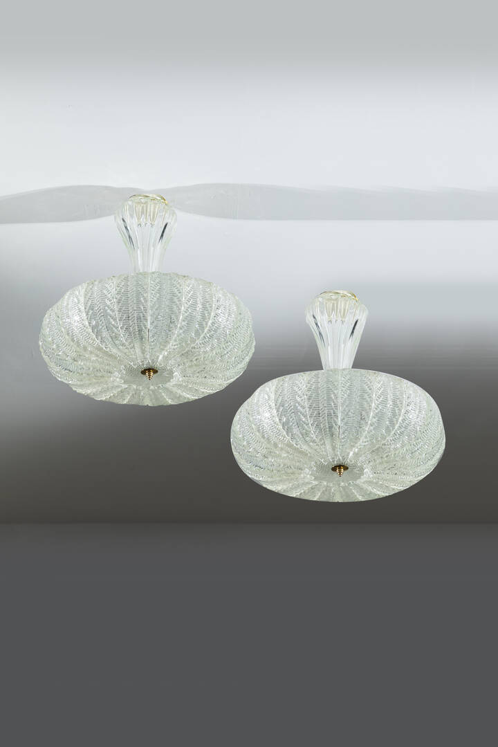 BAROVIER & TOSO - Coppia di lampade a sospensione