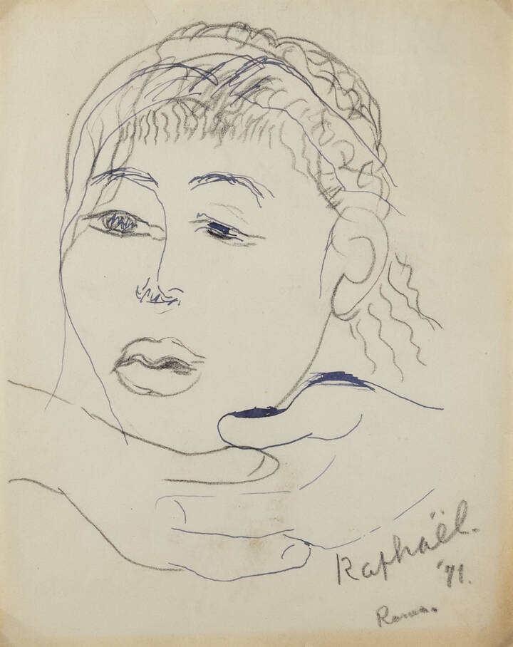 ANTONIETTA RAPHAEL MAFAI - 'Autoritratto' , Roma, 1971