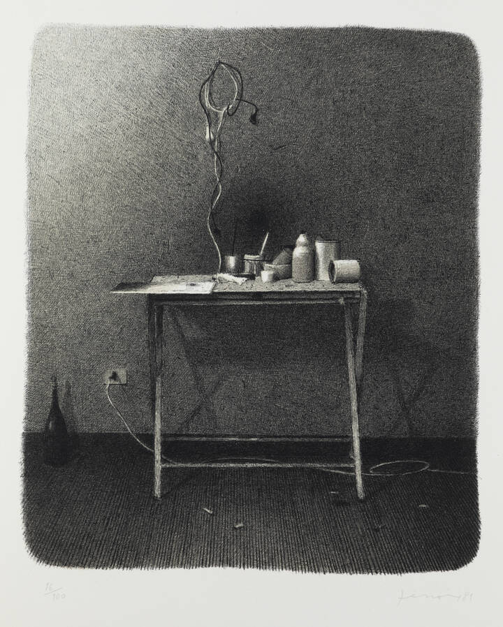 GIANFRANCO FERRONI - 'Oggetti sul tavolo' 1981