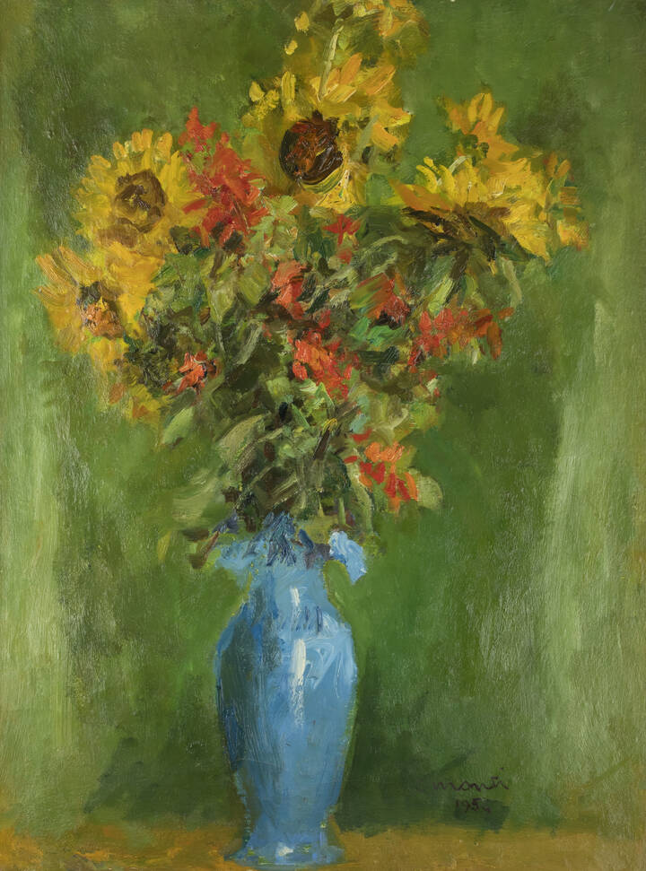 CESARE MONTI - 'Vaso di fiori' 1956