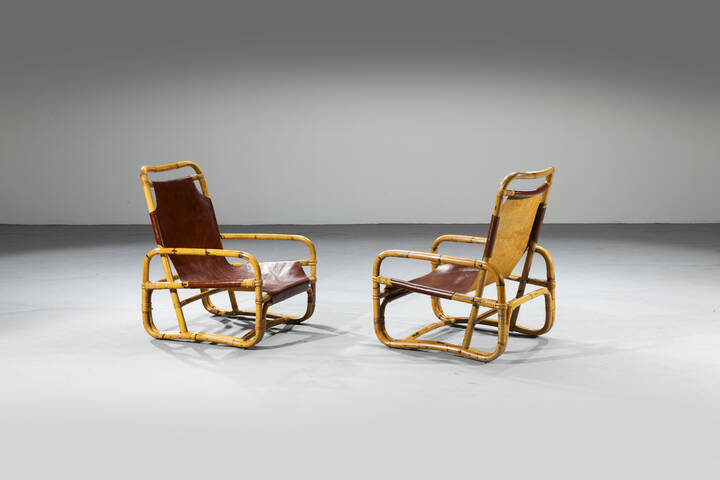 TITO, attribuito AGNOLI - Coppia di poltrone