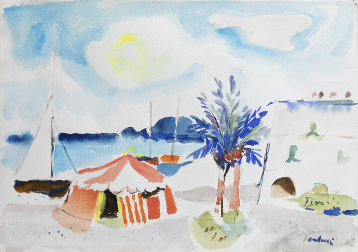 ENRICO PAULUCCI - 'Tenda da circo in spiaggia' 