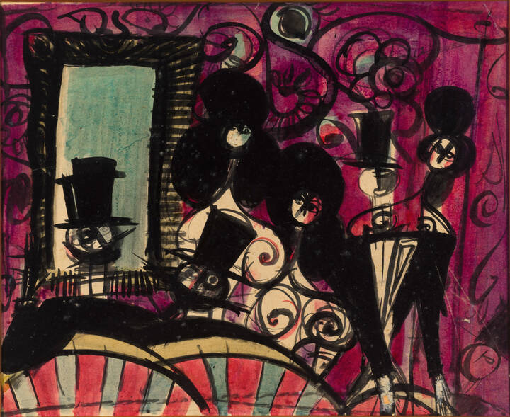 LUIGI SPAZZAPAN - 'Salotto' 1948