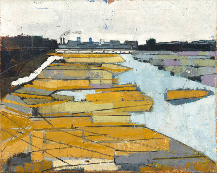 MAURO CHESSA - 'Paesaggio con treno' 1953