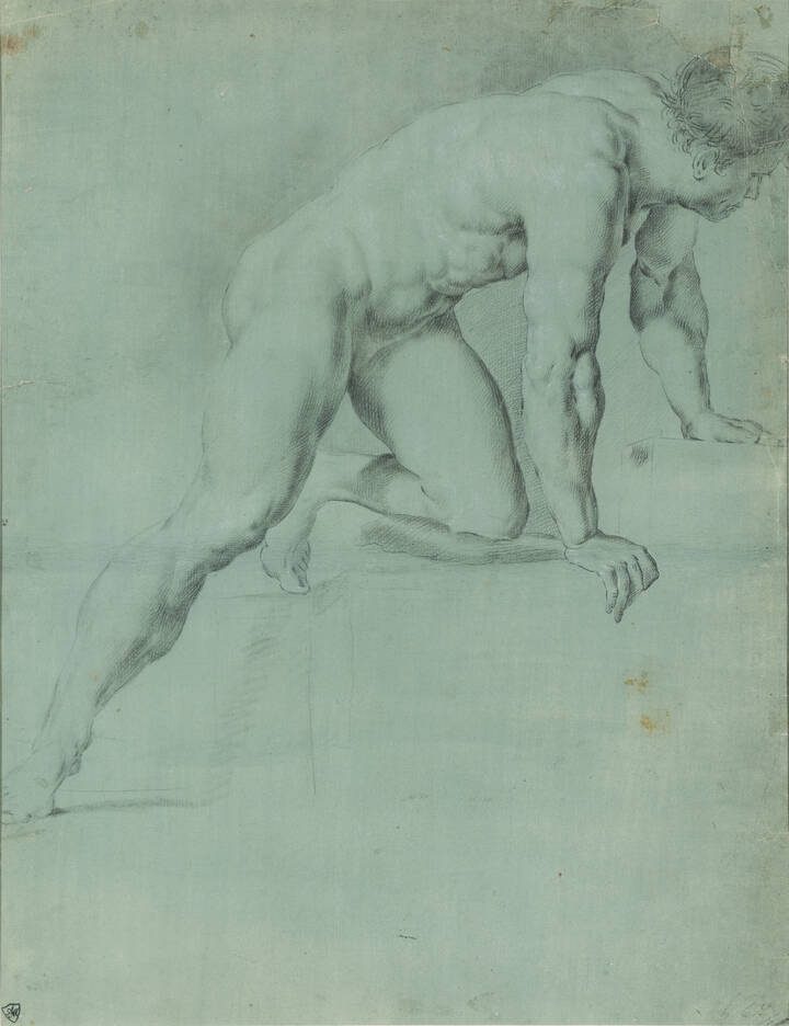 PITTORE ANONIMO - 'Studio di figura maschile'