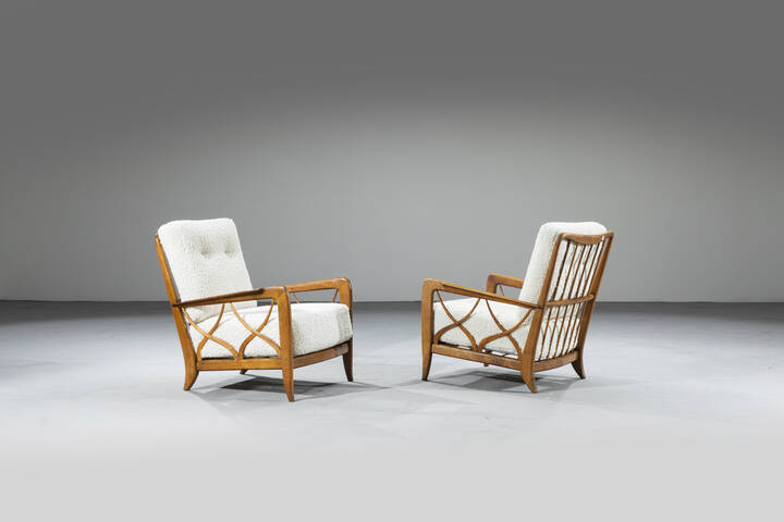 PAOLO BUFFA, nello stile di - Coppia poltrone 