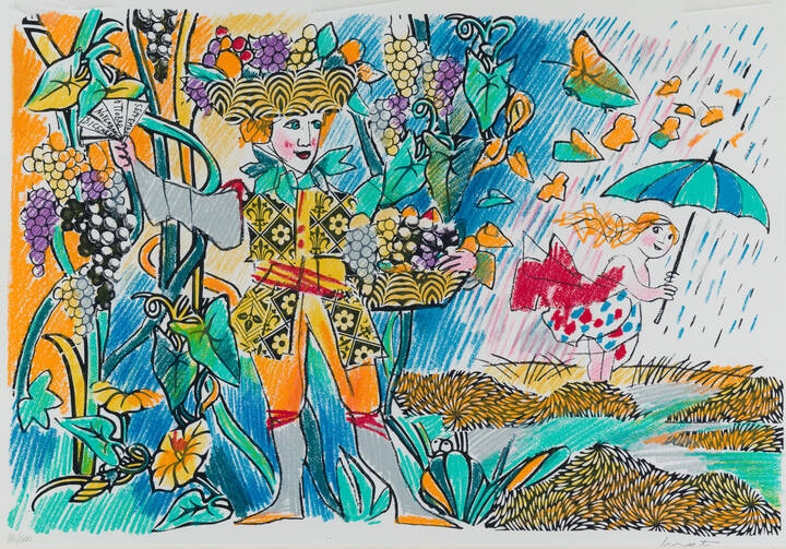 EMANUELE LUZZATI - 'Figura primaverile'