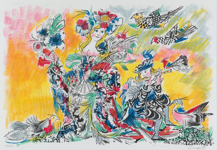 EMANUELE LUZZATI - 'Figure autunnali' 