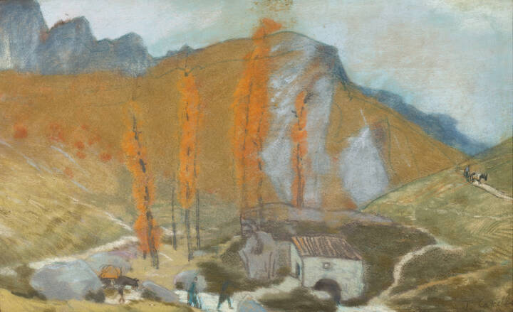 TOMMASO CASCELLA - 'Paesaggio' 1920 circa