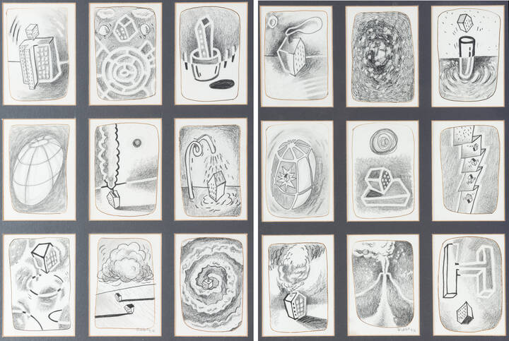 ENRICO DE PARIS - Lotto di due disegni: 'Senza titolo' 1996