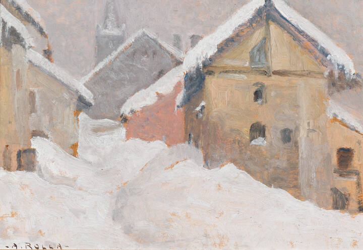 ADOLFO ROLLA - 'Case di Mongénevre-Neve'