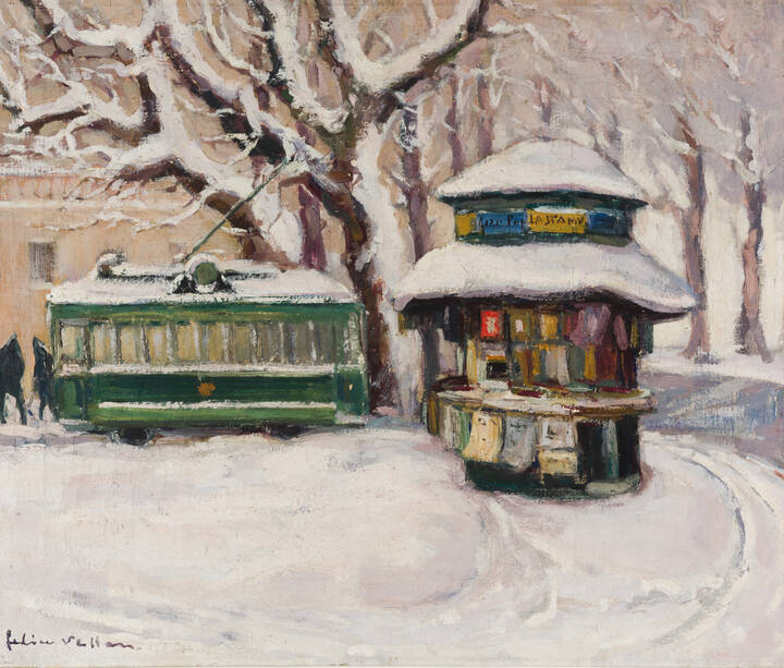 FELICE VELLAN - 'Periferia (Torino, Madonna del Pilone)' 1952