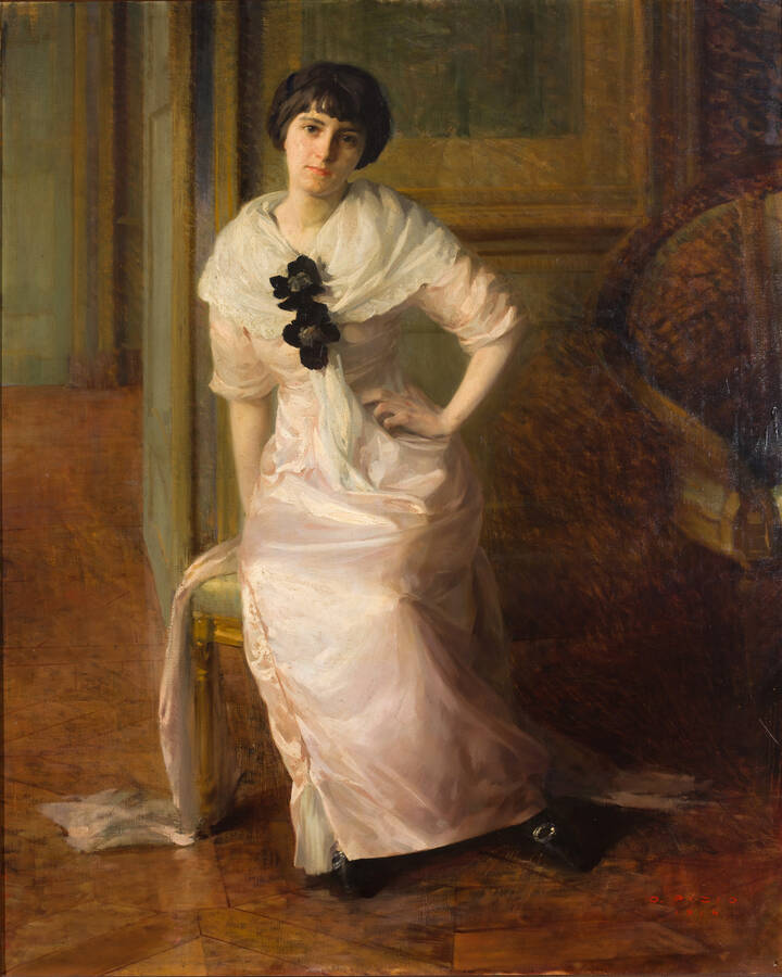 ORESTE PIZIO - 'Ritratto della Marchesa d'Oncieu' 1914