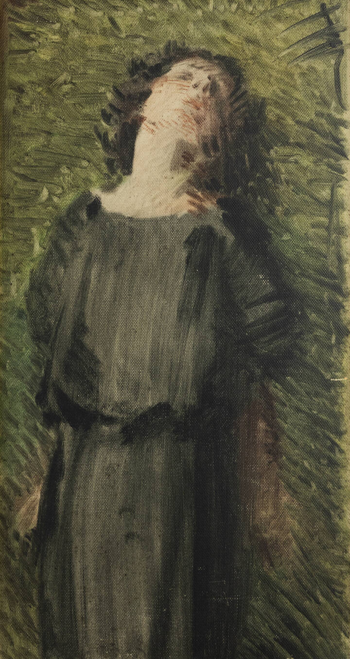 ORESTE PIZIO - 'Bozzetto di Dama in verde'