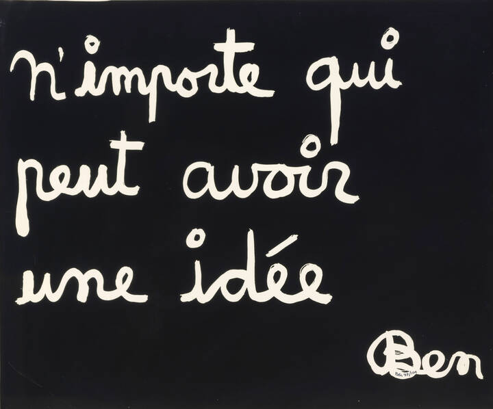 BEN VAUTIER - 'N'importe qui peut avoir une idée'