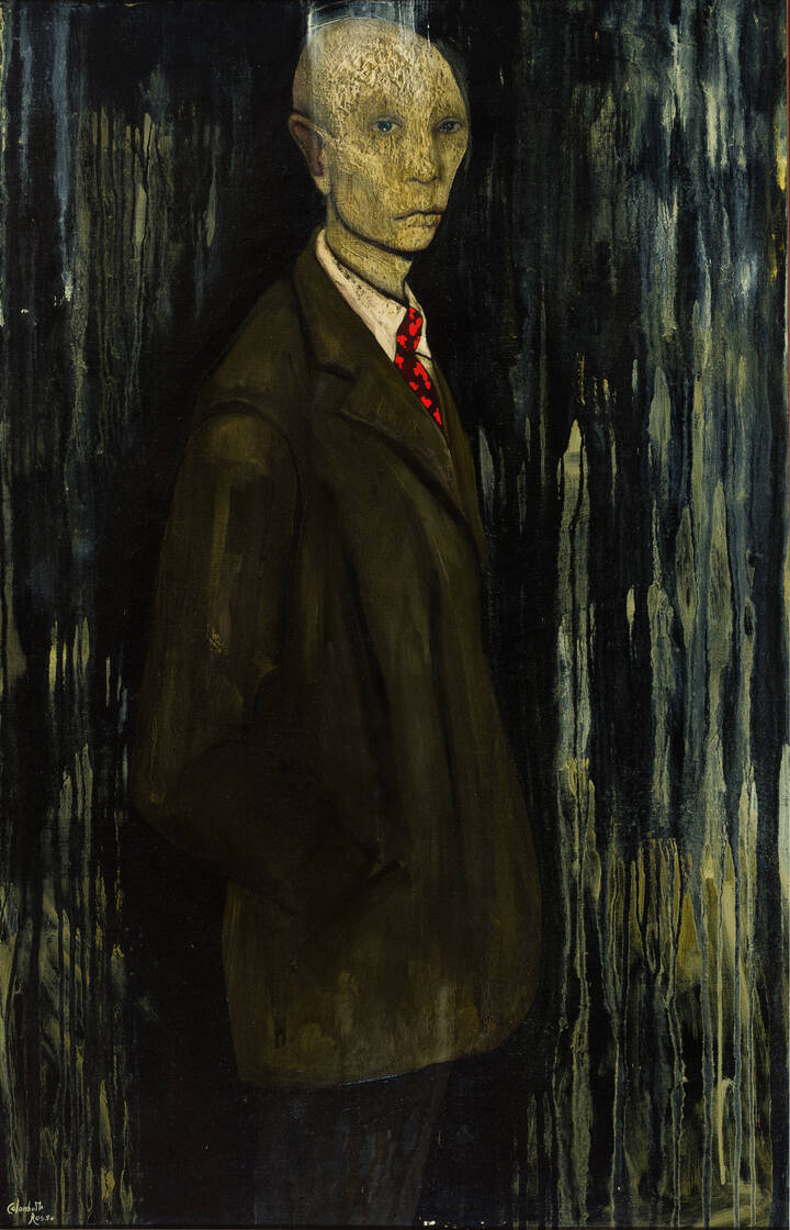 ENRICO COLOMBOTTO ROSSO - 'Figura in giacca e cravatta' primi anni '60