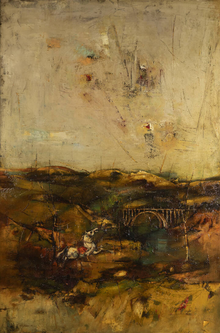 PIERO GARINO - 'Paesaggio appenninico' 1961