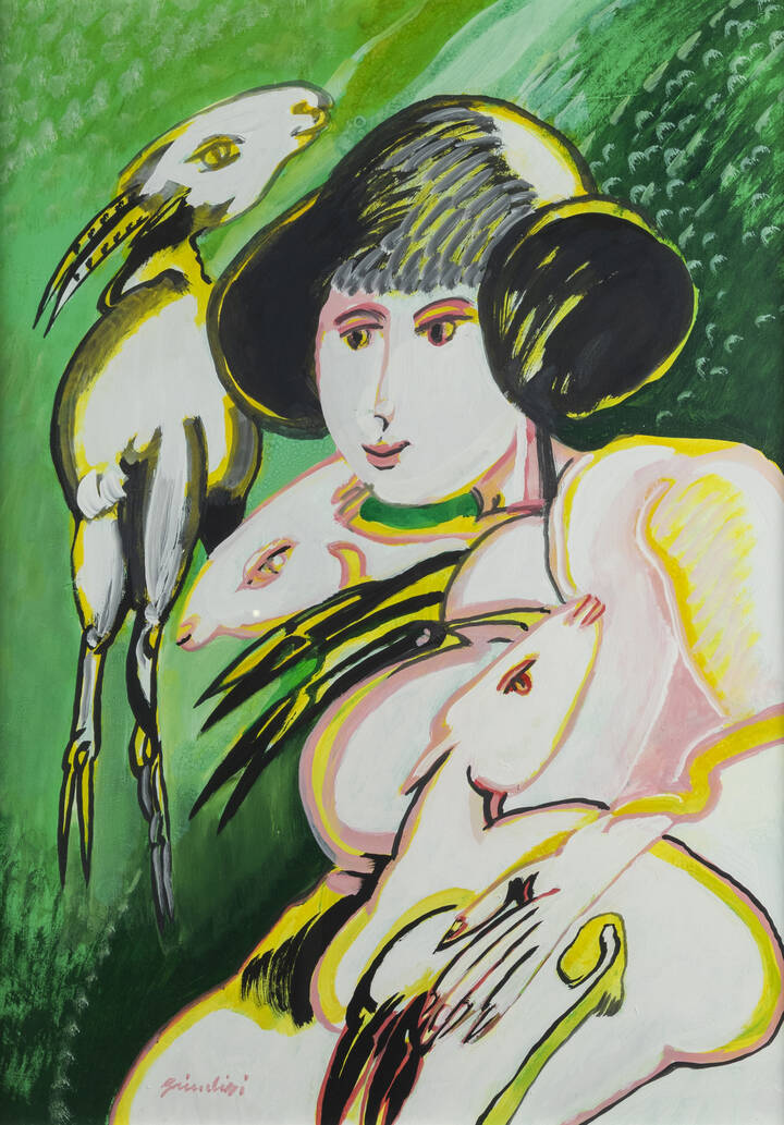 REMO BRINDISI - 'Donna con capretti'