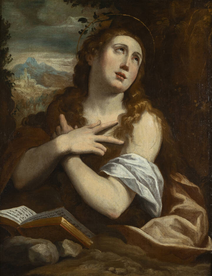 PITTORE ANONIMO - 'Santa penitente' XVII secolo