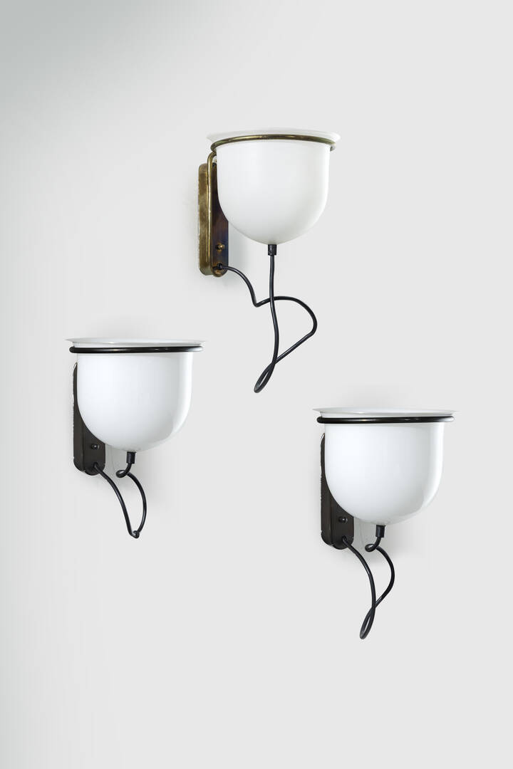 CARLO NASON - Set di tre lampade da parete mod. LP262