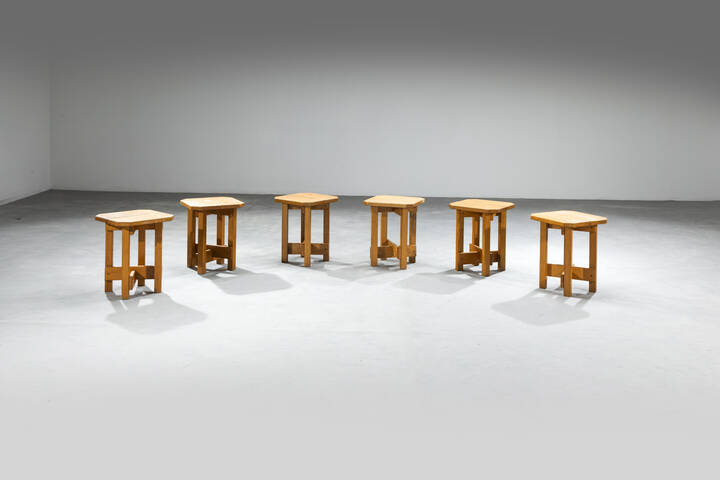 GERRIT RIETVELD - Sei sgabelli 