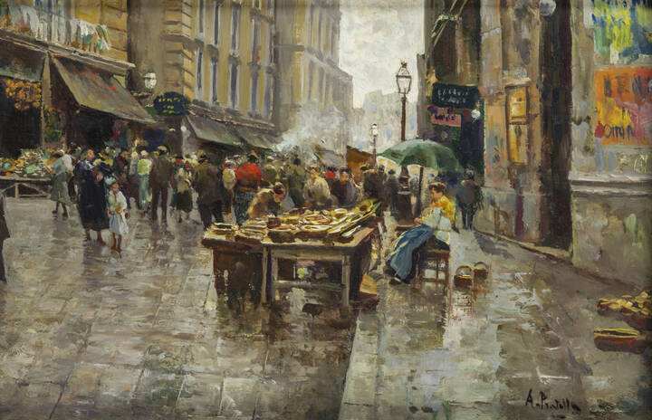 ATTILIO PRATELLA - 'Mercato di Santa Brigida'