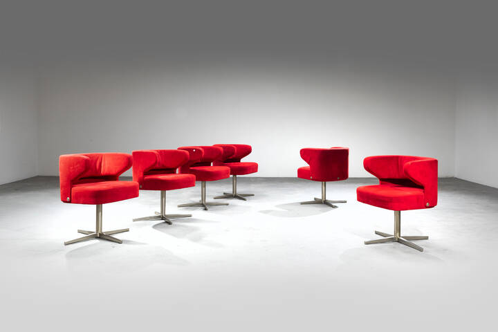 GIULIO MOSCATELLI - Sei poltroncine girevoli