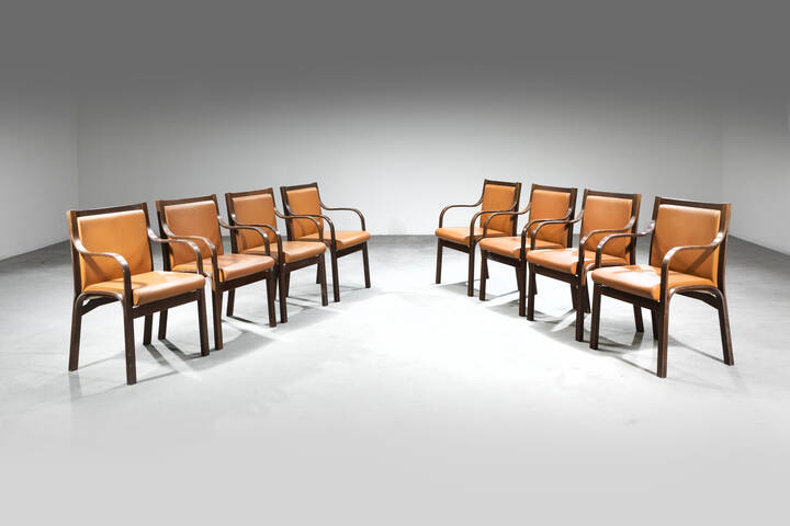 GREGOTTI, MENEGHETTI, STOPPINO - Otto sedie mod. Cavour