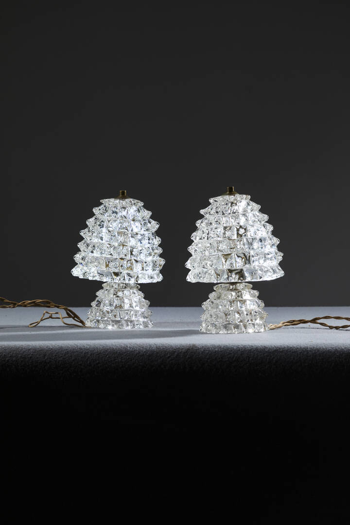 ERCOLE BAROVIER - Coppia di lampade da tavolo