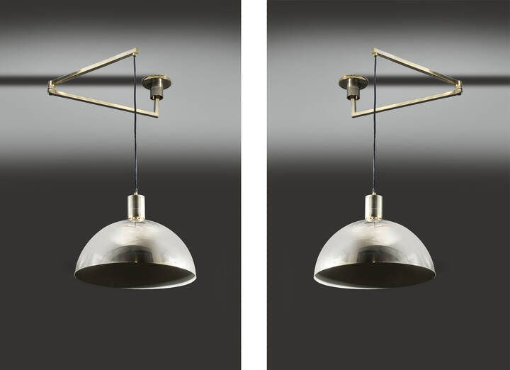 FRANCO ALBINI - Coppia di lampade a sospensione mod. AM/AS