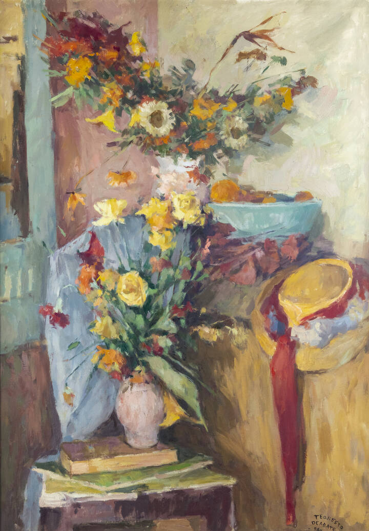TEONESTO DEABATE - 'Vaso di fiori' fine anni '60