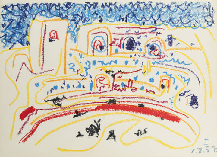 PICASSO PABLO (D'après) - 'Plaza de toros I' 1/8/57