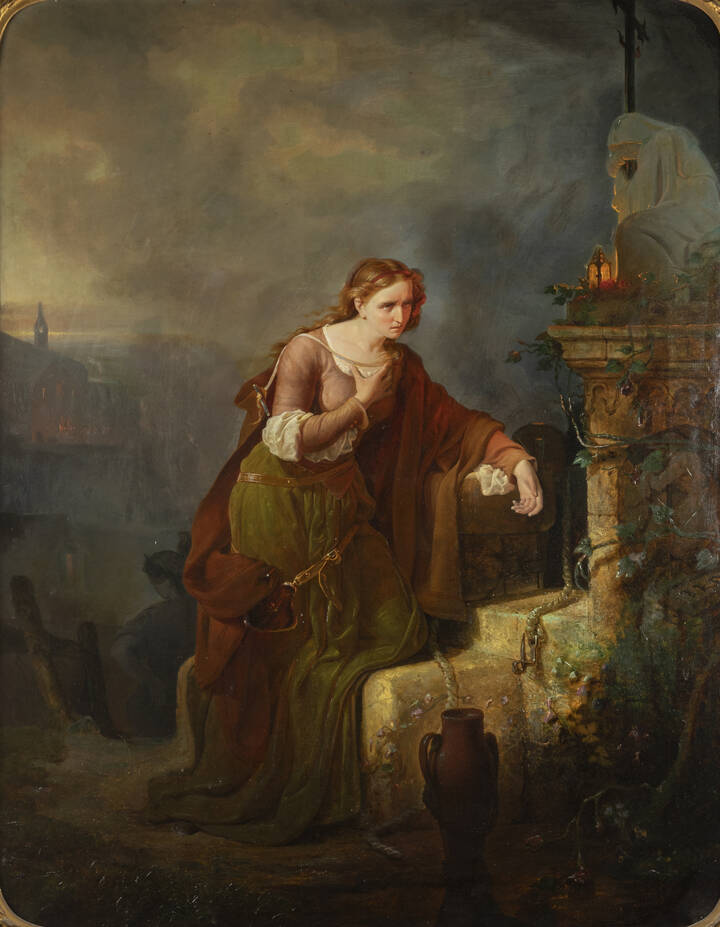 GIOVANNI ARNAUD - 'L'atto di contrizione di Margherita' 1855