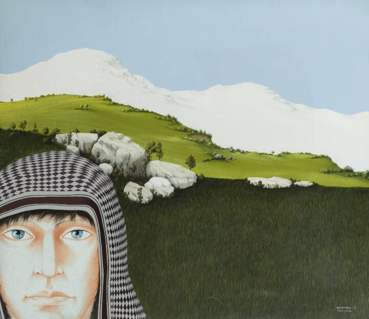 GIOVANNI MACCIOTTA - 'Paesaggio con figura' 1972