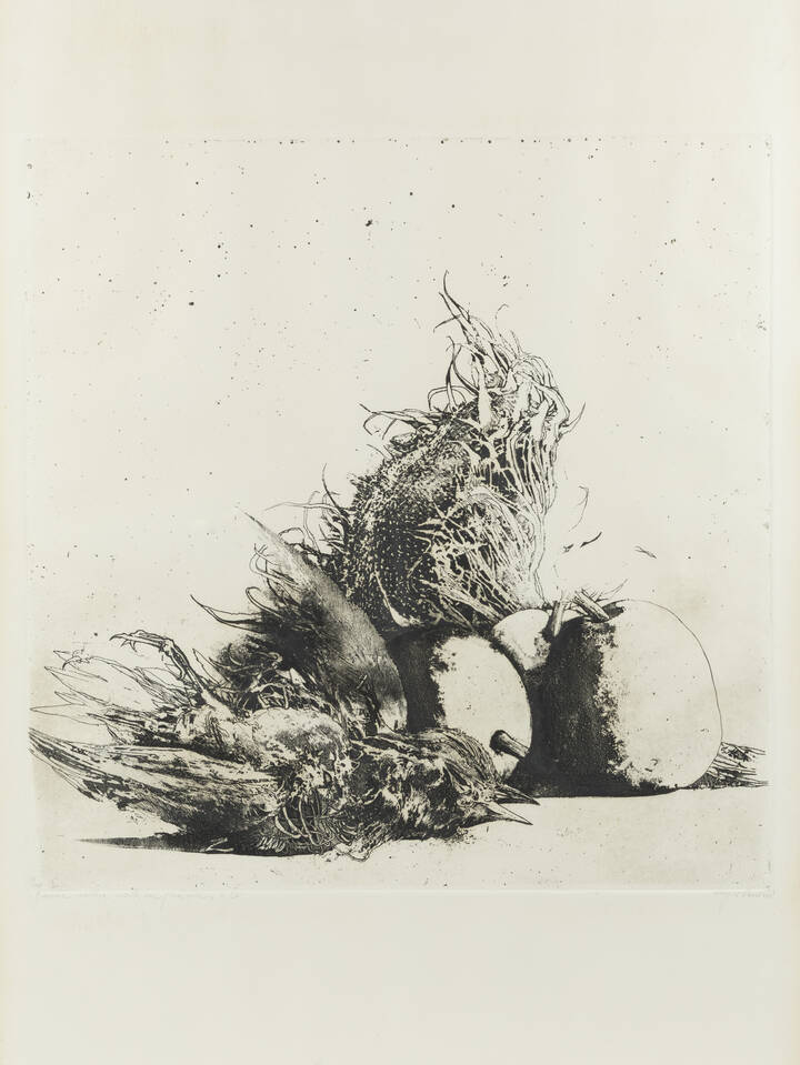 SERGIO SARONI - 'Grande natura morta con girasole'