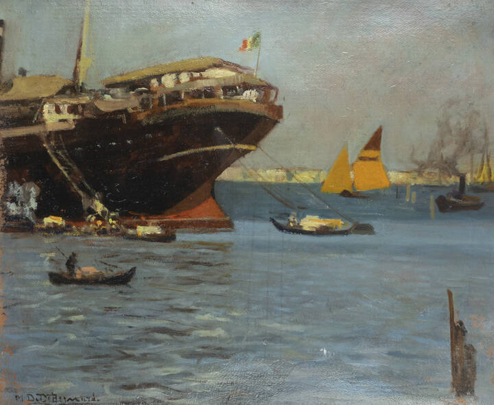 DOMENICO DE BERNARDI - 'Nella laguna-Venezia' 1920