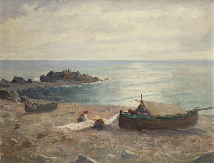 LEONARDO RODA - 'Barche sulla spiaggia'