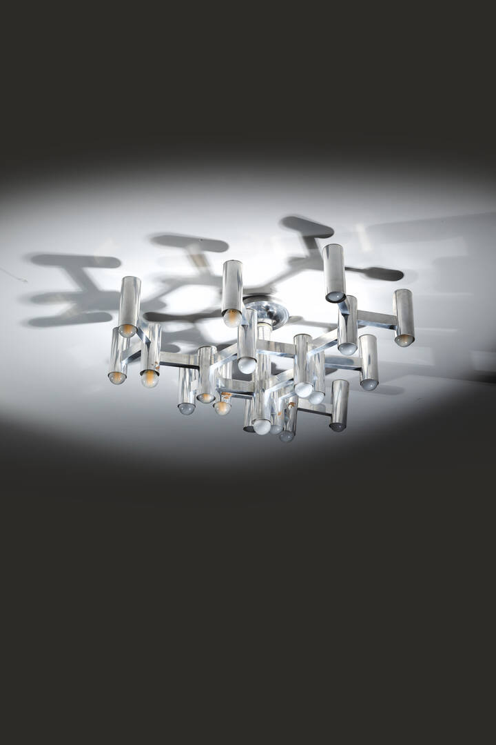 GAETANO SCIOLARI - Lampada a sospensione a 19 luci