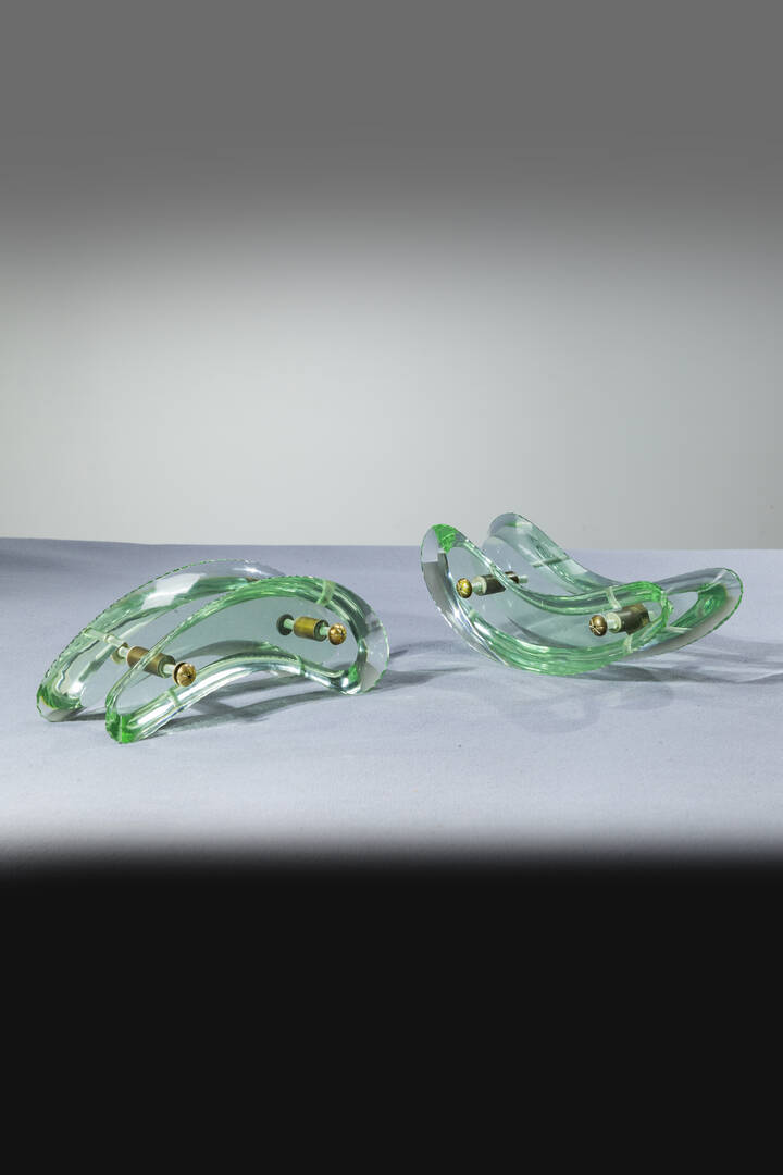 CRISTAL ART - Coppia di maniglie