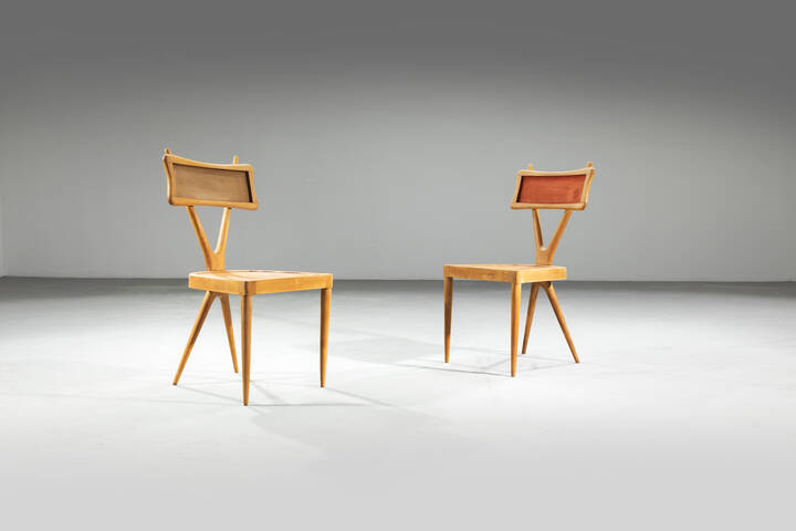 GIANNI VIGORELLI - Coppia di sedie