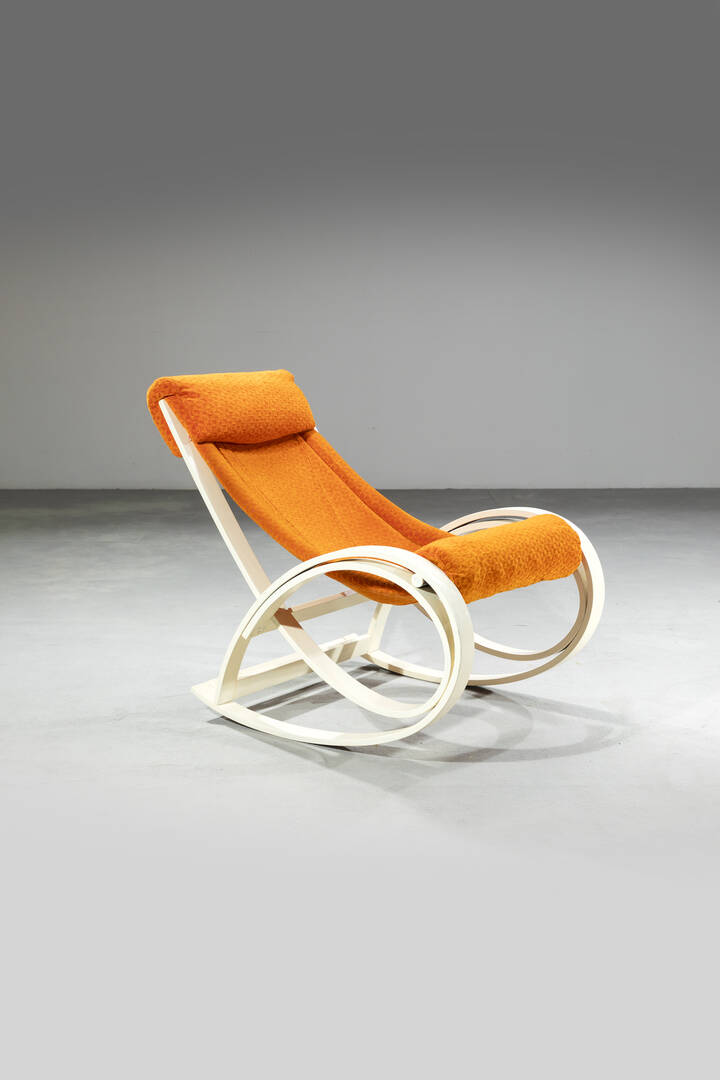 GAE AULENTI - Poltrona a dondolo mod. Sgarsul