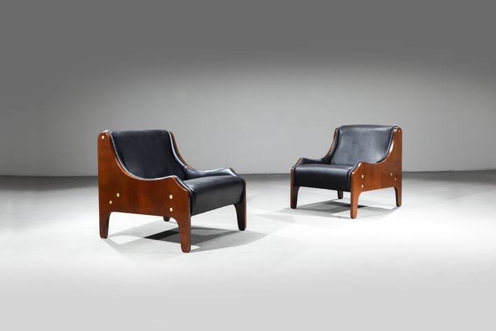 MARCO ZANUSO - Coppia di poltrone mod. Milord