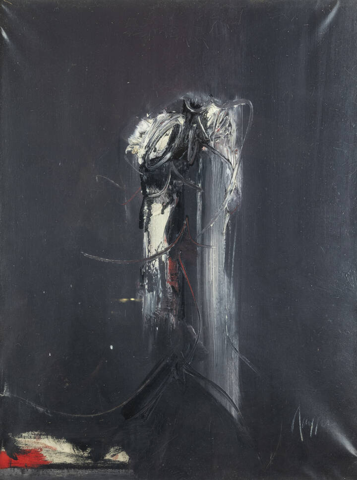 PIERO RUGGERI - 'Figura nera e grigia' 1961